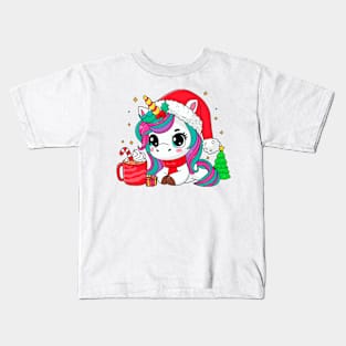 Christmas unicorn Kids T-Shirt